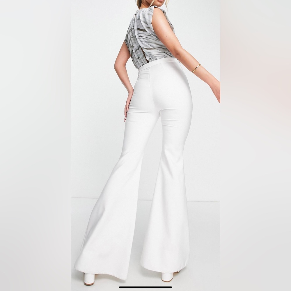 Chiffon belted flare leg Jumpsuit